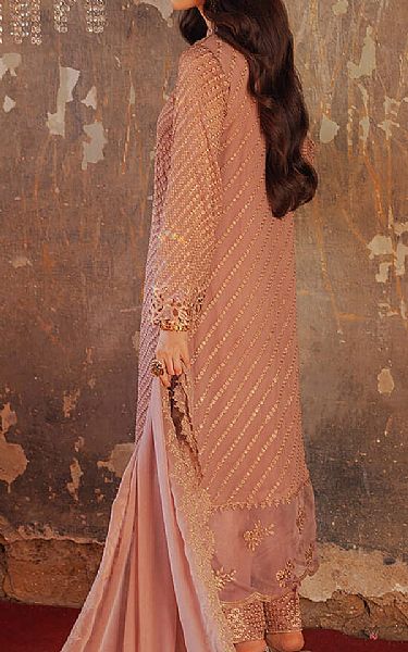 Azure Oriental Pink Chiffon Suit | Pakistani Embroidered Chiffon Dresses USA- Image 2