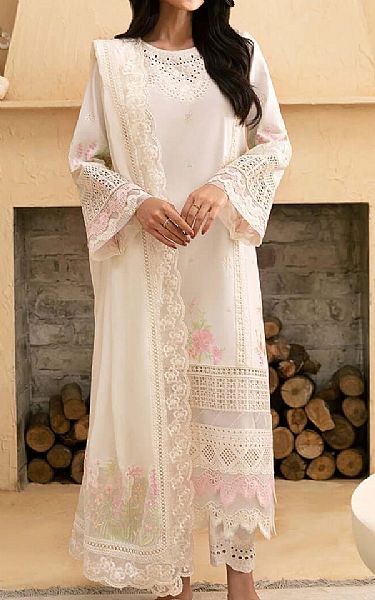 Azure White Cotton Suit | Pakistani Winter Dresses in USA- Image 1