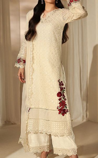 Azure Off White Net Suit | Pakistani Embroidered Chiffon Dresses USA- Image 1
