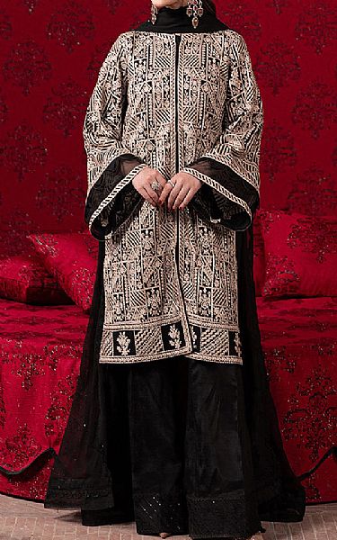 Azure Black/Ivory Chiffon Suit | Pakistani Embroidered Chiffon Dresses USA- Image 1