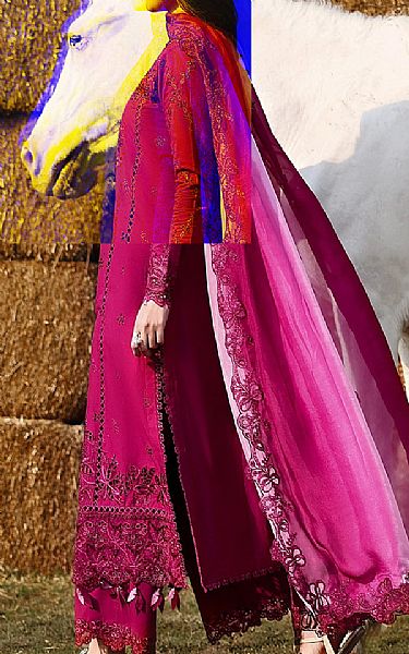 Azure Hot Pink Lawn Suit | Pakistani Lawn Dress in USA- Image 2