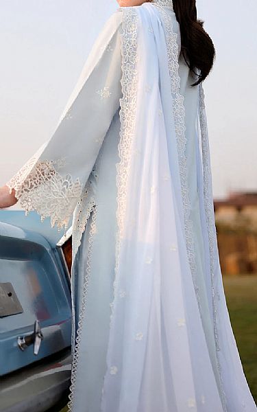 Azure Pale Aqua Lawn Suit | Pakistani Lawn Dress in USA- Image 2