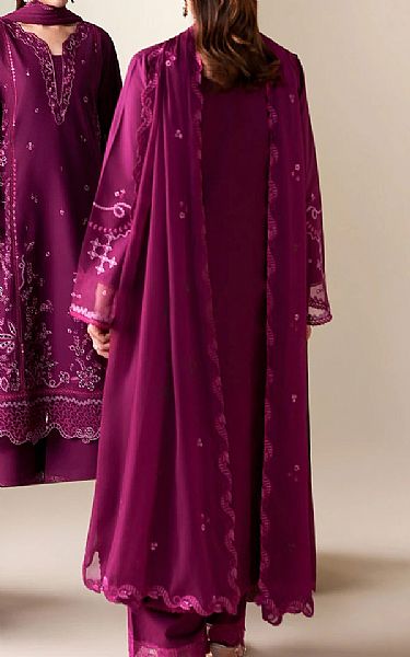 Azure Dark Raspberry Lawn Suit | Pakistani Lawn Dress in USA- Image 2