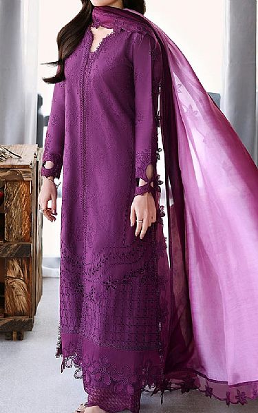 Azure Plum Lawn Suit | Pakistani Lawn Dress in USA- Image 1