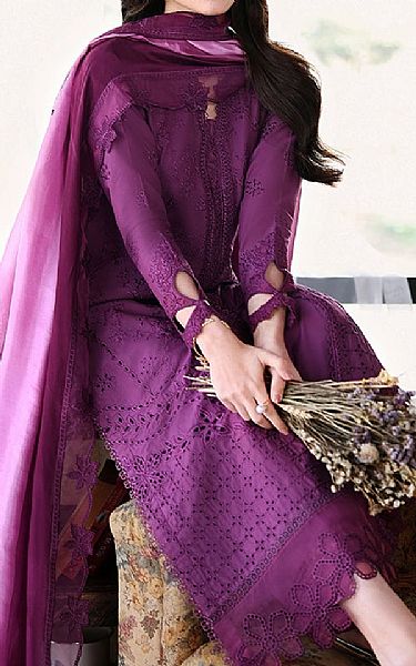 Azure Plum Lawn Suit | Pakistani Lawn Dress in USA- Image 2