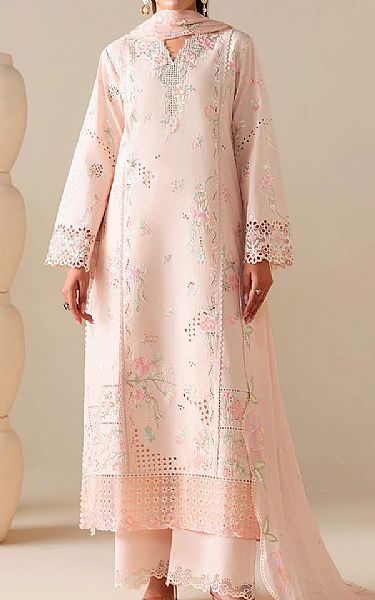 Azure Pale Pink Lawn Suit | Pakistani Lawn Dress in USA- Image 1
