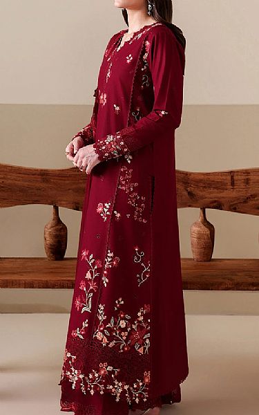 Azure Maroon Lawn Suit | Pakistani Lawn Dress in USA- Image 2