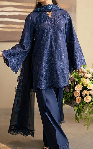 Azure Dark Blue Lawn Suit | Pakistani Lawn Dress in USA- Image 2