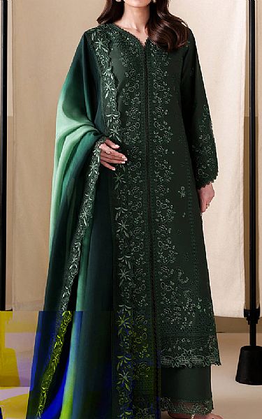 Azure Dark Green Lawn Suit | Pakistani Lawn Dress in USA- Image 1