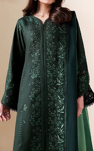 Azure Dark Green Lawn Suit | Pakistani Lawn Dress in USA- Image 2