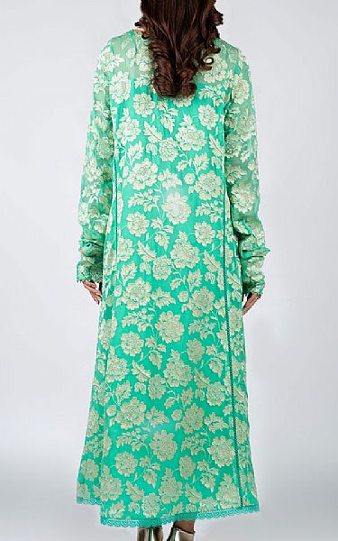 Bareeze Sea Green Chiffon Suit (2 Pcs) | Pakistani Dresses in USA- Image 2