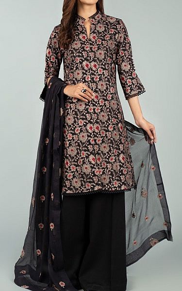 Bareeze Black Cotton Suit | Pakistani Dresses in USA- Image 1