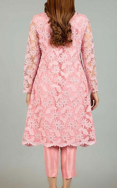 Bareeze Baby Pink Net Suit (2 Pcs) | Pakistani Dresses in USA- Image 2