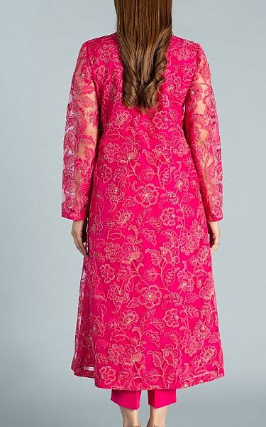 Bareeze Magenta Net Suit (2 Pcs) | Pakistani Dresses in USA- Image 2