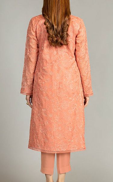 Bareeze Coral Chiffon Suit (2 Pcs) | Pakistani Dresses in USA- Image 2
