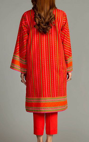 Bareeze Red Khaddar Suit (2 Pcs) | Pakistani Dresses in USA- Image 2