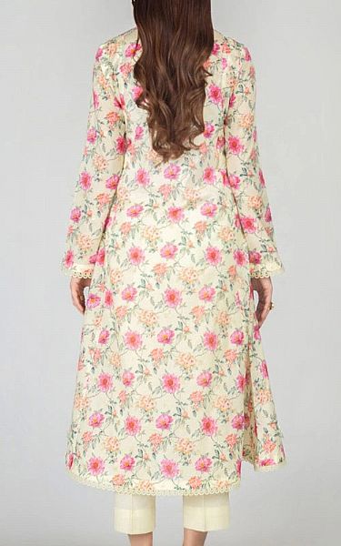 Bareeze Cream Lawn Suit | Pakistani Dresses in USA- Image 2
