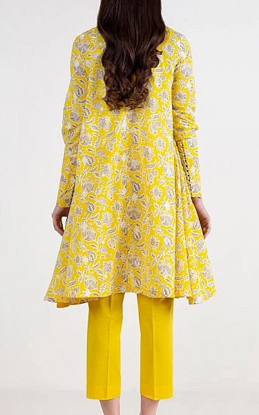Bareeze Golden Yellow Lawn Suit | Pakistani Dresses in USA- Image 2