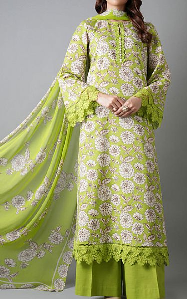 Bareeze Green Khaddar Suit | Pakistani Winter Dresses in USA- Image 1