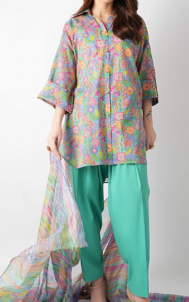 Bareeze Multicolor Lawn Suit | Pakistani Lawn Dress in USA- Image 1