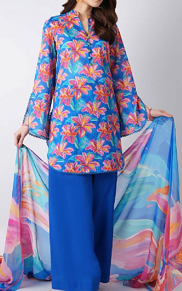 Bareeze Blue Lawn Suit | Pakistani Lawn Dress in USA- Image 1