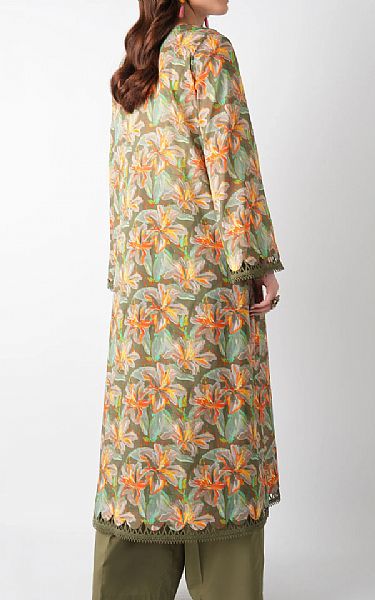 Bareeze Army Green Lawn Suit | Pakistani Lawn Dress in USA- Image 2