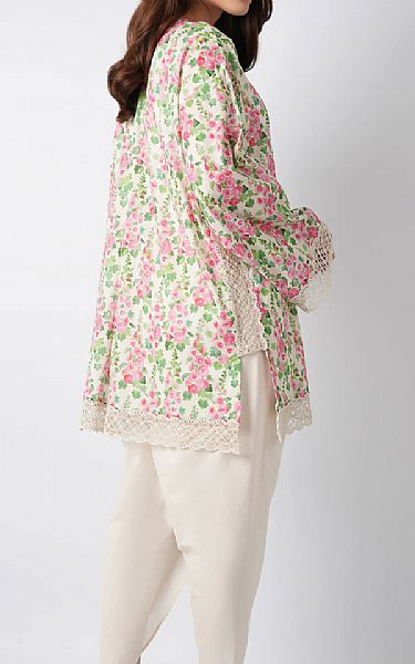 Bareeze Off-white/Green Lawn Suit | Pakistani Lawn Dress in USA- Image 2