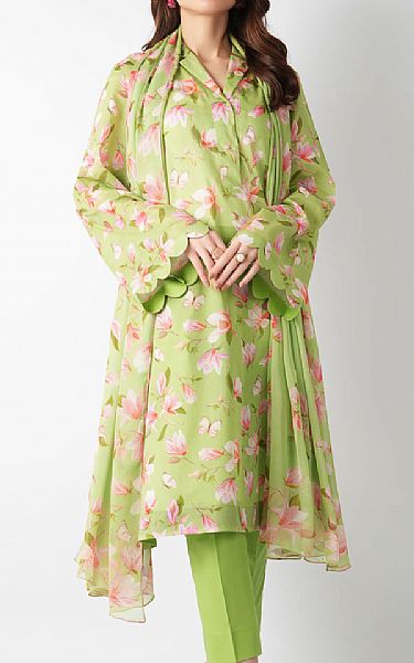 Bareeze Green Lawn Suit | Pakistani Lawn Dress in USA- Image 1