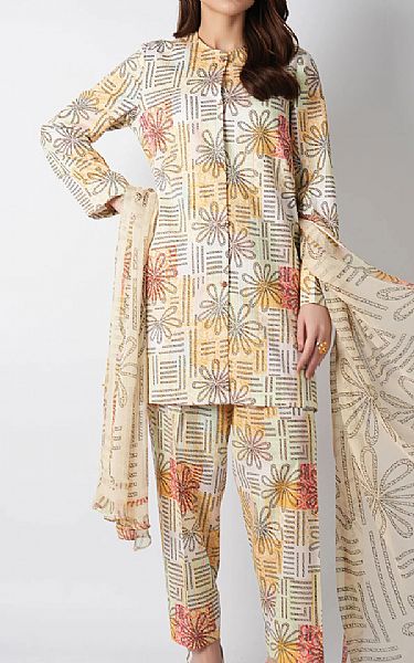 Bareeze Ivory Lawn Suit | Pakistani Lawn Dress in USA- Image 1