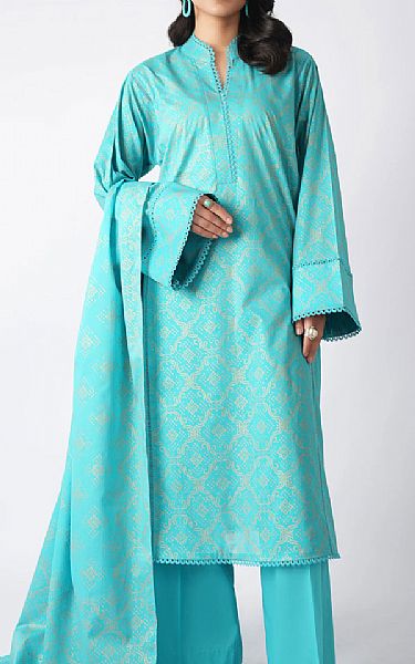 Bareeze Turquoise Lawn Suit | Pakistani Lawn Dress in USA- Image 1
