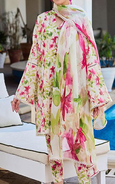 Bareeze Green/Pink Lawn Suit | Pakistani Lawn Dress in USA- Image 1
