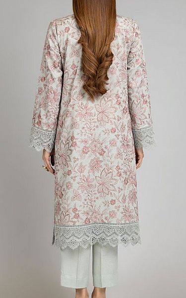 Bareeze Light Grey Karandi Suit | Pakistani Winter Dresses- Image 2