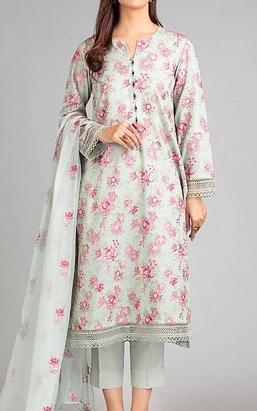 Bareeze Light Grey Karandi Suit | Pakistani Winter Dresses- Image 1