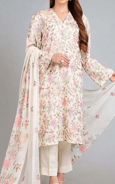 Bareeze Off-white Karandi Suit | Pakistani Winter Dresses- Image 1