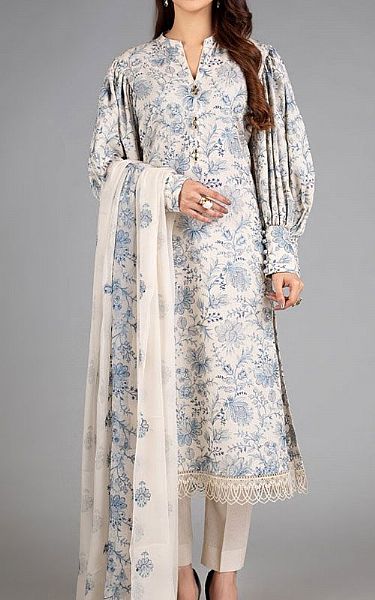 Bareeze Off-white Karandi Suit | Pakistani Winter Dresses- Image 1