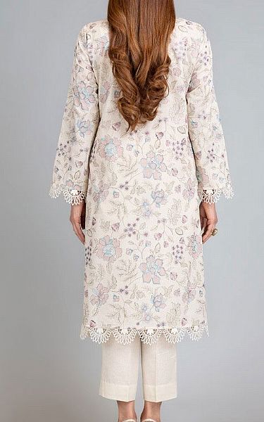 Bareeze Off-white Karandi Suit | Pakistani Winter Dresses- Image 2