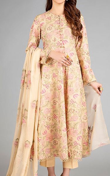 Bareeze Cream Karandi Suit | Pakistani Winter Dresses- Image 1