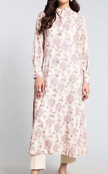 Bareeze Light Pink Karandi Suit | Pakistani Winter Dresses- Image 1