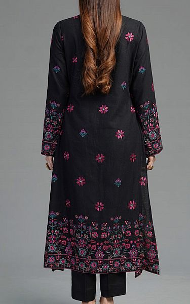 Bareeze Black Karandi Suit | Pakistani Winter Dresses- Image 2