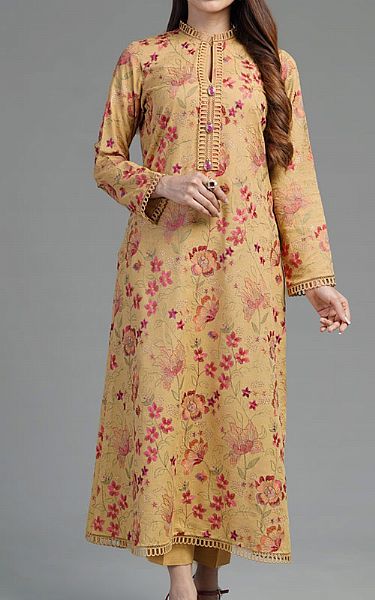 Bareeze Pale Orange Karandi Suit | Pakistani Winter Dresses- Image 1