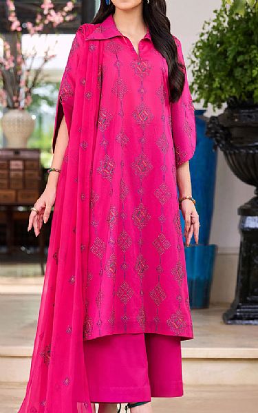 Bareeze Hot Pink Lawn Suit | Pakistani Lawn Dress in USA- Image 1