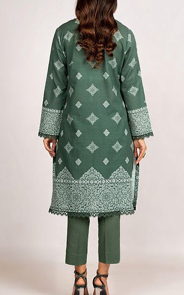 Bareeze Viridian Green Khaddar Suit | Pakistani Winter Dresses- Image 2