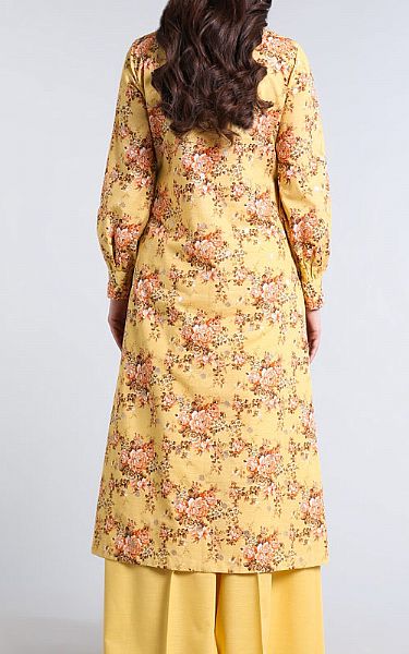 Bareeze Golden Yellow Khaddar Suit | Pakistani Winter Dresses- Image 2