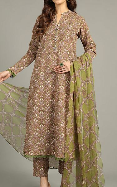 Bareeze Fawn Khaddar Suit | Pakistani Winter Dresses- Image 1