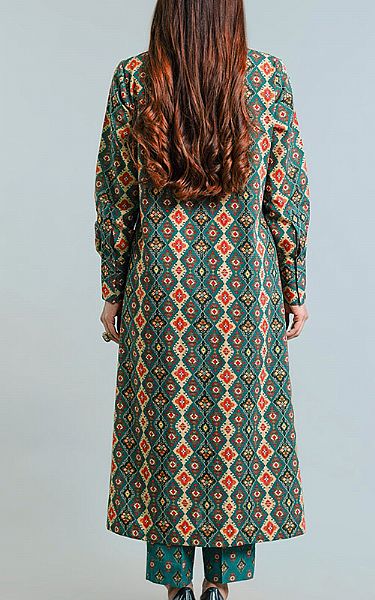 Bareeze Teal Khaddar Suit | Pakistani Winter Dresses- Image 2