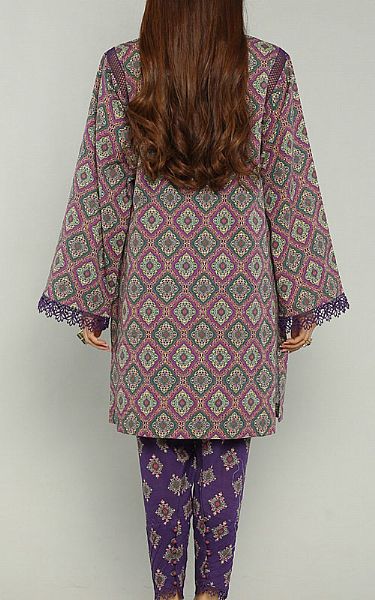 Bareeze Tea Rose/Navy Khaddar Suit | Pakistani Winter Dresses- Image 2