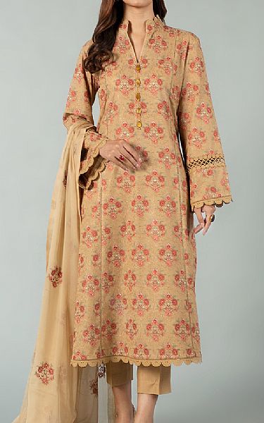 Bareeze Fawn Karandi Suit | Pakistani Dresses in USA- Image 1