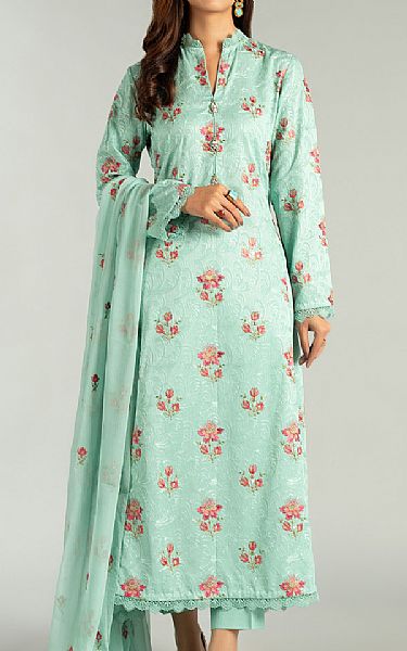 Bareeze Mint Green Karandi Suit | Pakistani Dresses in USA- Image 1