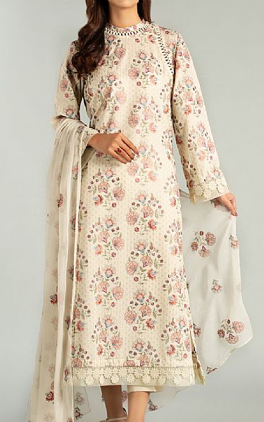 Bareeze Ivory Karandi Suit | Pakistani Dresses in USA- Image 1