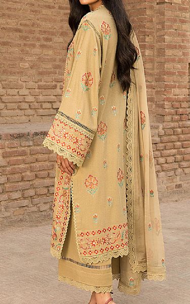 Bareeze Sand Gold Karandi Suit | Pakistani Dresses in USA- Image 2